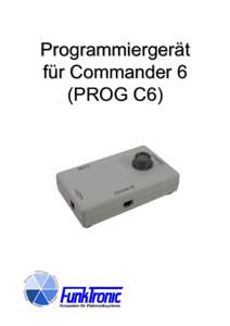 Programmiergerät für Commander 6 (PROG C6) Inhalt
