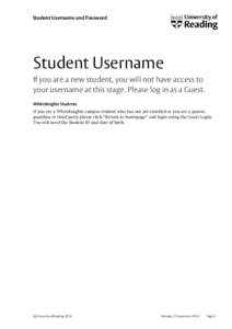 Samuel Kaiji Olley  Section name Student Username and Password
