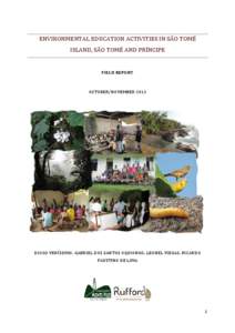 ENVIRONMENTAL EDUCATION ACTIVITIES IN SÃO TOMÉ ISLAND, SÃO TOMÉ AND PRÍNCIPE