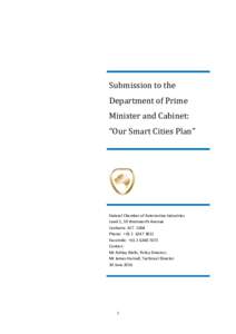 Submission to the Department of Prime Minister and Cabinet: “Our Smart Cities Plan”  Federal Chamber of Automotive Industries