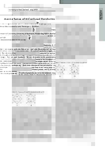 Chemistry in New Zealand JulyArticle Making Sense of N-Confused Porphyrins Anna Młodzianowska and Penelope J. Brothers
