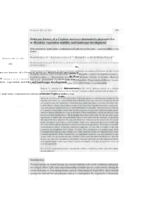 Preslia 85: 289–315, Holocene history of a Cladium mariscus-dominated calcareous fen in Slovakia: vegetation stability and landscape development