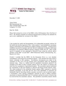REVIEW OF THE HUMAN HEALTH RISK ASSESSMENT GE/HOUSATONIC RIVER SITE REST OF RIVER - PEER REVIEW COMMENTS, , SDMS # 200646