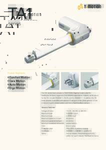 TA1  series Product Segments  • Comfort Motion