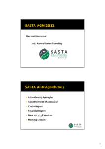 Microsoft PowerPoint - SASTA AGM