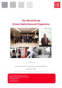 The Abraaj Group Private Equity Research Programme Submitted by The London School of Economics and Political Science September 2015