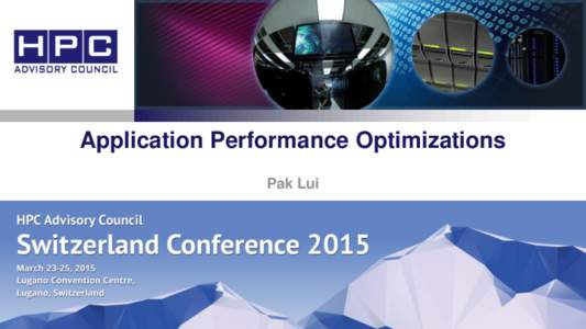 Application Performance Optimizations Pak Lui 130 Applications Best Practices Published •