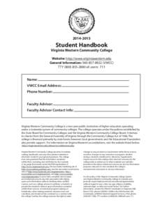 14-15VWCC Student Handbook.indd