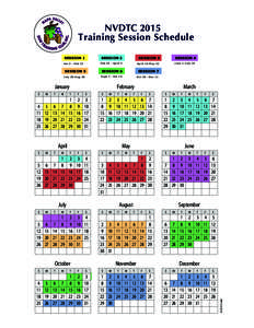 NVDTC 2015 Training Session Schedule SESSION 5 July 20-Aug 28