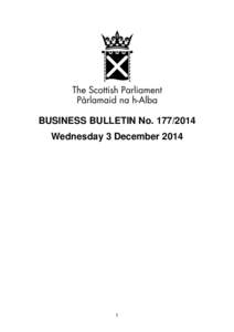 BUSINESS BULLETIN No[removed]Wednesday 3 December[removed]  Summary of Today’s Business