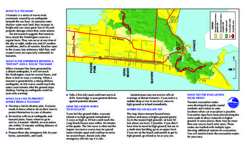 Tsunami Evacuation Map for Long Beach and Ilwaco
