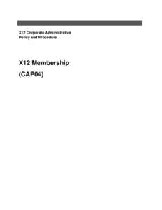 Membership Policies and Procedures