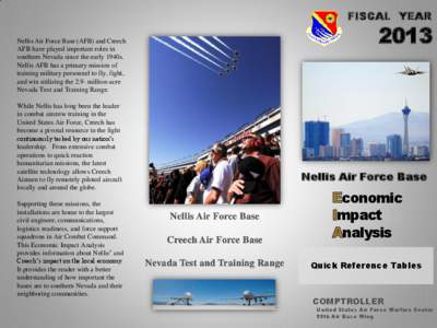 FISCAL YEAR[removed]Nellis Air Force Base (AFB) and Creech AFB have played important roles in