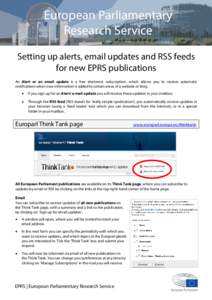 RSS / News aggregator / Alert messaging / Rashtriya Swayamsevak Sangh / EPR