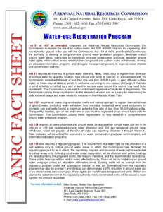 Fact Sheet - Water-use Registration