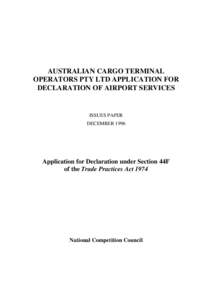 Draft issues paper on AOTC airport application