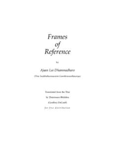 Frames of Reference by  Ajaan Lee Dhammadharo