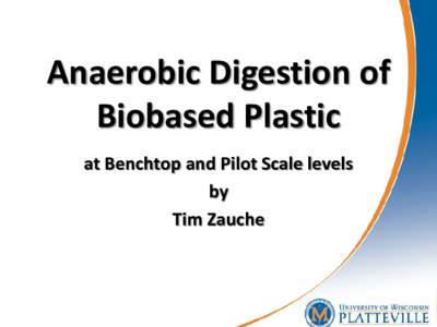 Anaerobic Digestion of Biobased Plastic
