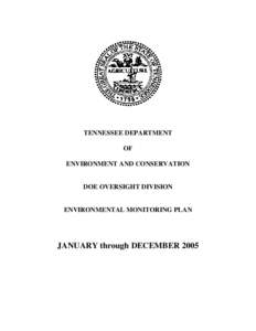TENNESSEE DEPARTMENT OF ENVIRONMENT AND CONSERVATION DOE OVERSIGHT DIVISION