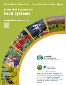 Sustainable San Mateo County • Twentieth Annual Indicators Report  Winter 2016 Key Indicator Food Systems sustainablesanmateo.org