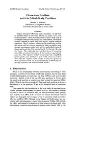 c 2008 Imprint Academic  Mind & Matter Vol. 6(1), pp. 87–121  Conscious Realism