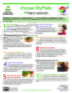 10 tips Nutrition  choose MyPlate