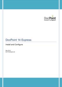 DocPoint 14 Express Install and Configure May 2014 Do It Software Ltd  Contents
