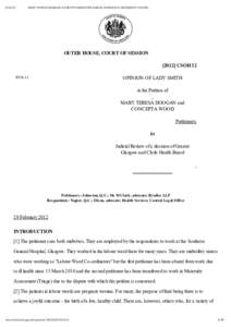 MARY THERESA DOOGAN+CONCEPTA WOOD FOR JUDICIAL REVIEW OF A DECISION OF THE GRE… OUTER HOUSE, COURT OF SESSIONCSOH 32