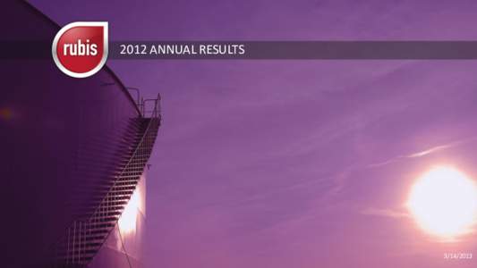 2012 ANNUAL RESULTS 2012