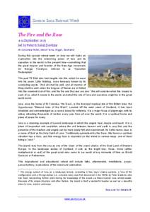 Zoence Iona Retreat Week  The Fire and the Rose 4-11 September 2015 led by Peter & Sarah Dawkins St Columba Hotel, Isle of Iona, Argyll, Scotland
