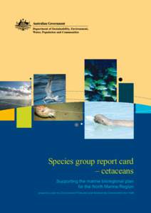 Species group report card - cetaceans - supporting the marine bioregional plan for the North Marine Region