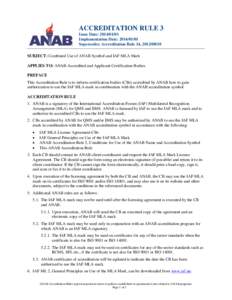 IAF MLA / Anab / Accreditation / Standards organizations / International Accreditation Forum / Quality assurance