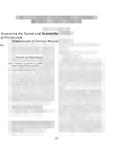 Improving the Speed and Scalability of Distributed Simulations of Sensor Networks