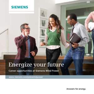 Wind power / Siemens / Low-carbon economy / Offshore wind power / Renewable energy / Wind power industry / Wind turbine / Siemens Financial Services / Siemens IT Solutions and Services / Technology / Energy / Renewable energy commercialization
