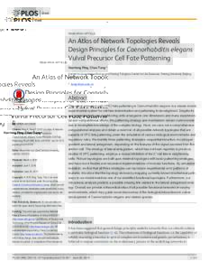 An Atlas of Network Topologies Reveals Design Principles for Caenorhabditis elegans Vulval Precursor Cell Fate Patterning