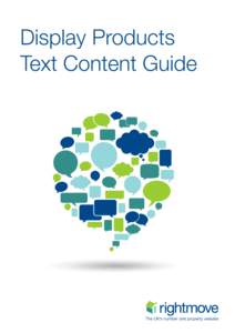 Display Products Text Content Guide Rightmove | Display Products Text Content Guide  Welcome to the Text Content Guide