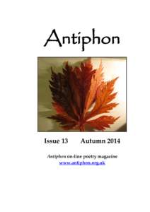 Antiphon  Issue 13 Autumn 2014