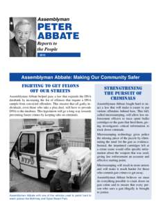 Assemblyman  Peter Abbate Reports to the People