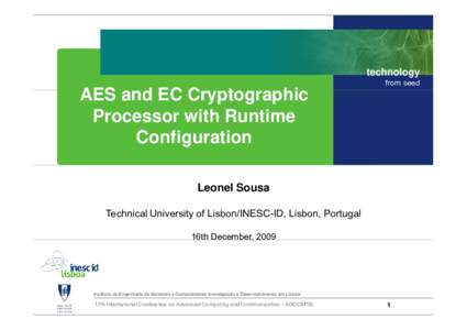INESC-ID / University of Trs-os-Montes and Alto Douro / Advanced Encryption Standard / Cryptography / Academia