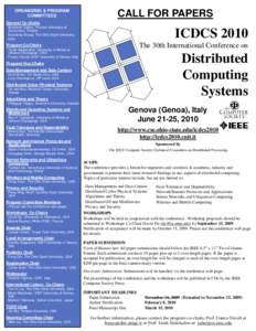 Computer science / International Conference on Distributed Computing Systems / Computing / Nalini Venkatasubramanian