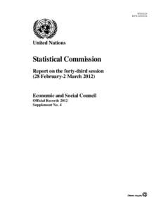 E[removed]E/CN[removed]United Nations  Statistical Commission