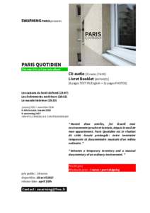 SWARMING PARIS presents  PARIS QUOTIDIEN The new Eric La Casa solo album  CD audio [3 tracks | 74:00]