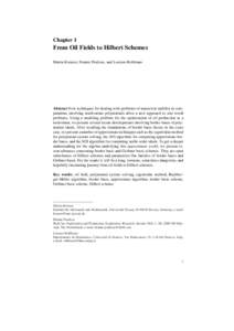 Chapter 1  From Oil Fields to Hilbert Schemes Martin Kreuzer, Hennie Poulisse, and Lorenzo Robbiano  Abstract New techniques for dealing with problems of numerical stability in computations involving multivariate polynom
