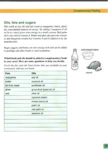 Complementary Feeding - Family foods for breastfed children - Part 2 - Oils, Fats and Sugars - Drinks