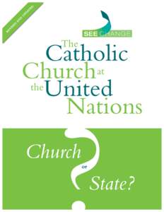 The Catholic Church at the United Nations: Church or State