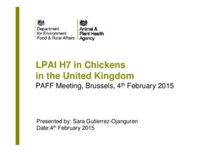 HPAI H5N8 in Ducks  in the United Kingdom PAFF Meeting, Brussels, 20th November 2014