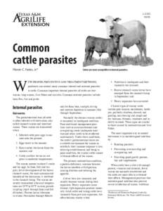 LCommon cattle parasites Floron C. Faries, Jr.*