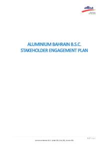 ALUMINIUM BAHRAIN B.S.C. STAKEHOLDER ENGAGEMENT PLAN 1|Page Aluminium Bahrain B.S.C. (Alba) SEP_PLN_001_Version 001