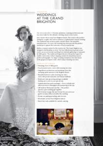 Introduction  Weddings at The Grand Brighton The Gr and Brighton’s Victorian splendour, stunning architecture and