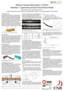 Moisture Induced Deformations in Glulam Members – Experiments and 3D Finite Element Model 1 1